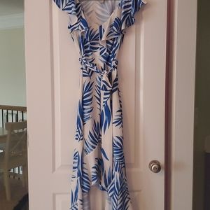 Tropical High-Low Dress